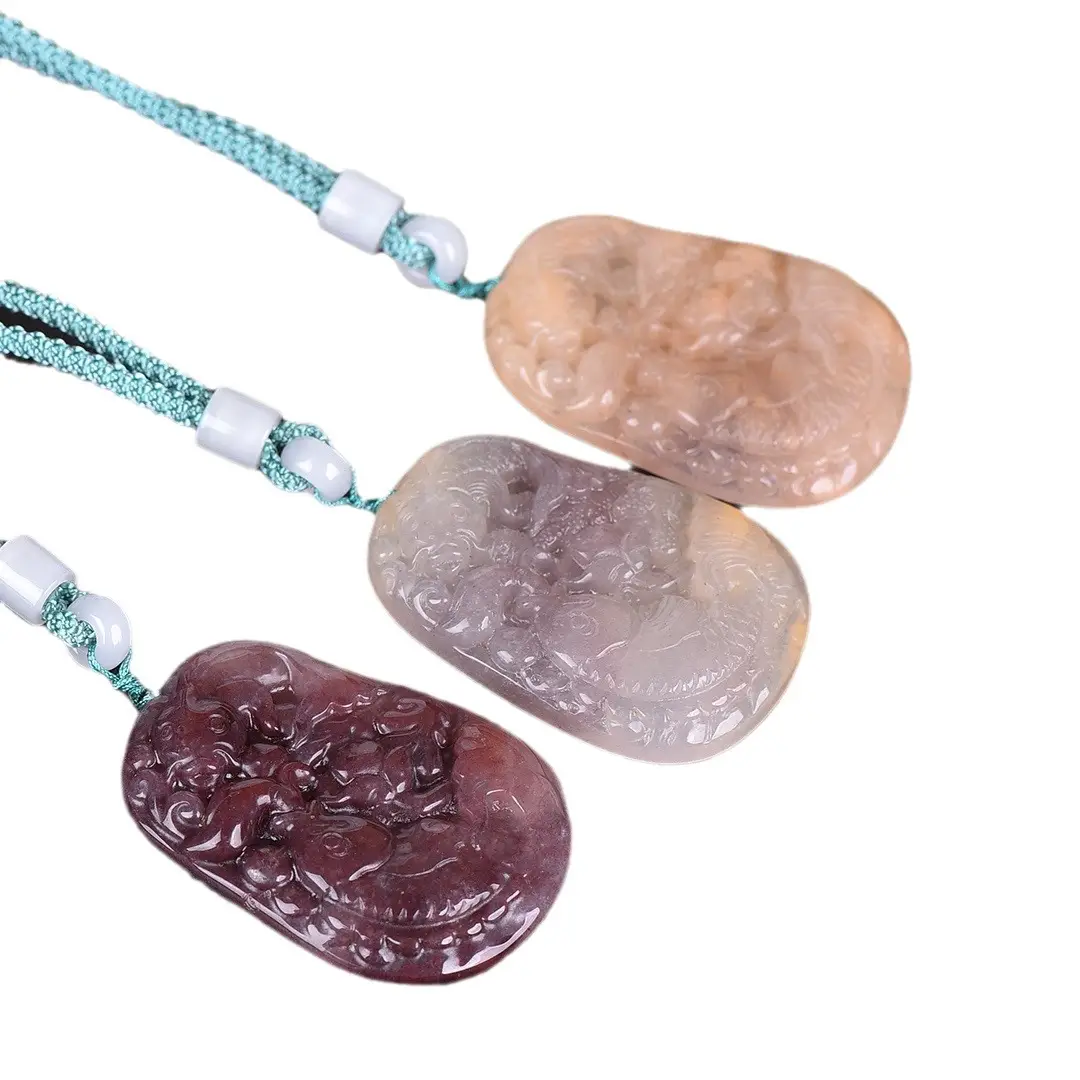 Fine Gold Jade Fish Pendant Necklace - Image 5