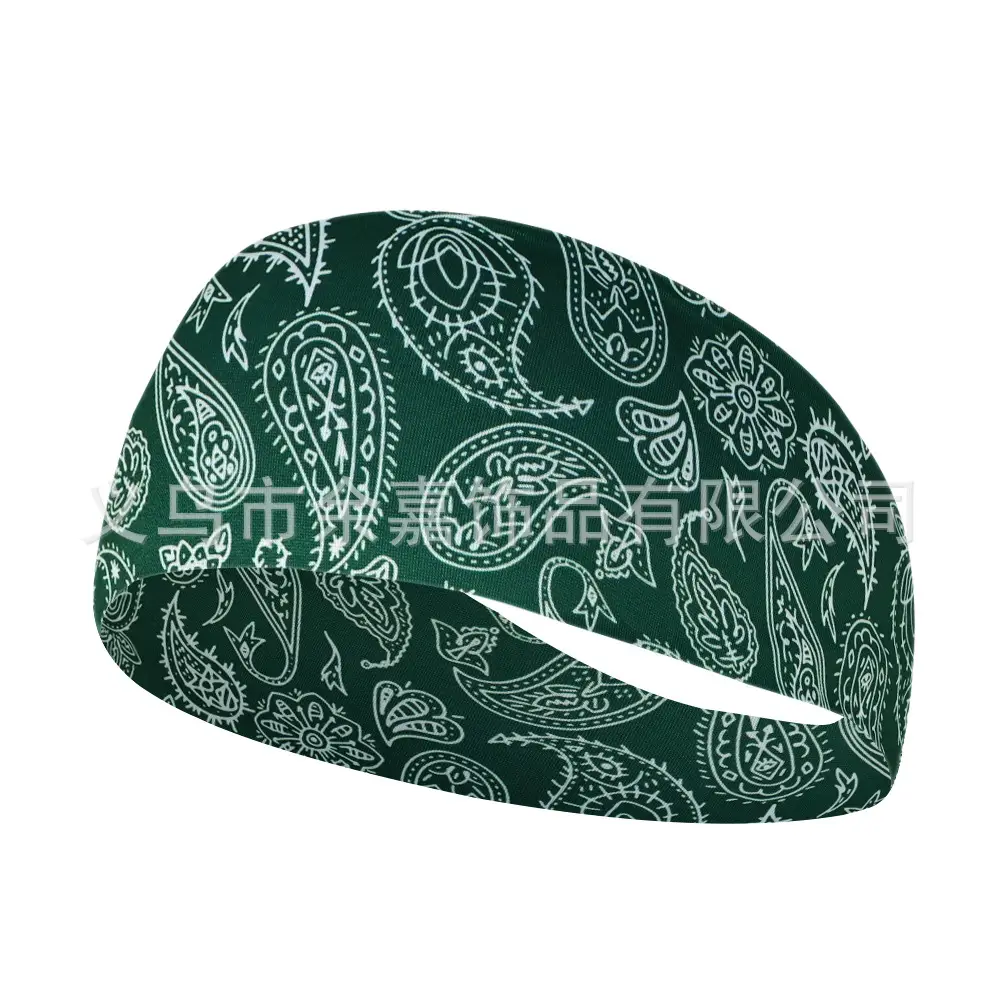 New Cashew Paisley Sweat-Proof Headband for Fitness & Running