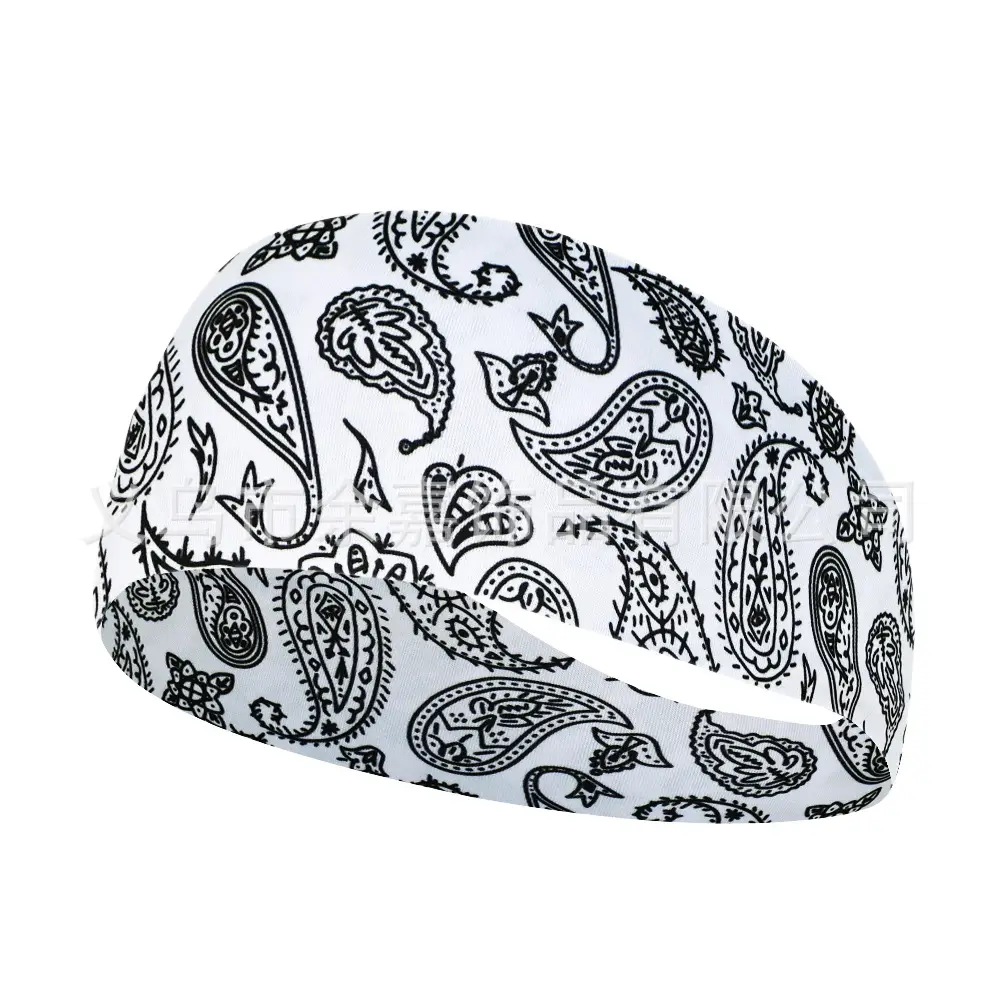 New Cashew Paisley Sweat-Proof Headband for Fitness & Running