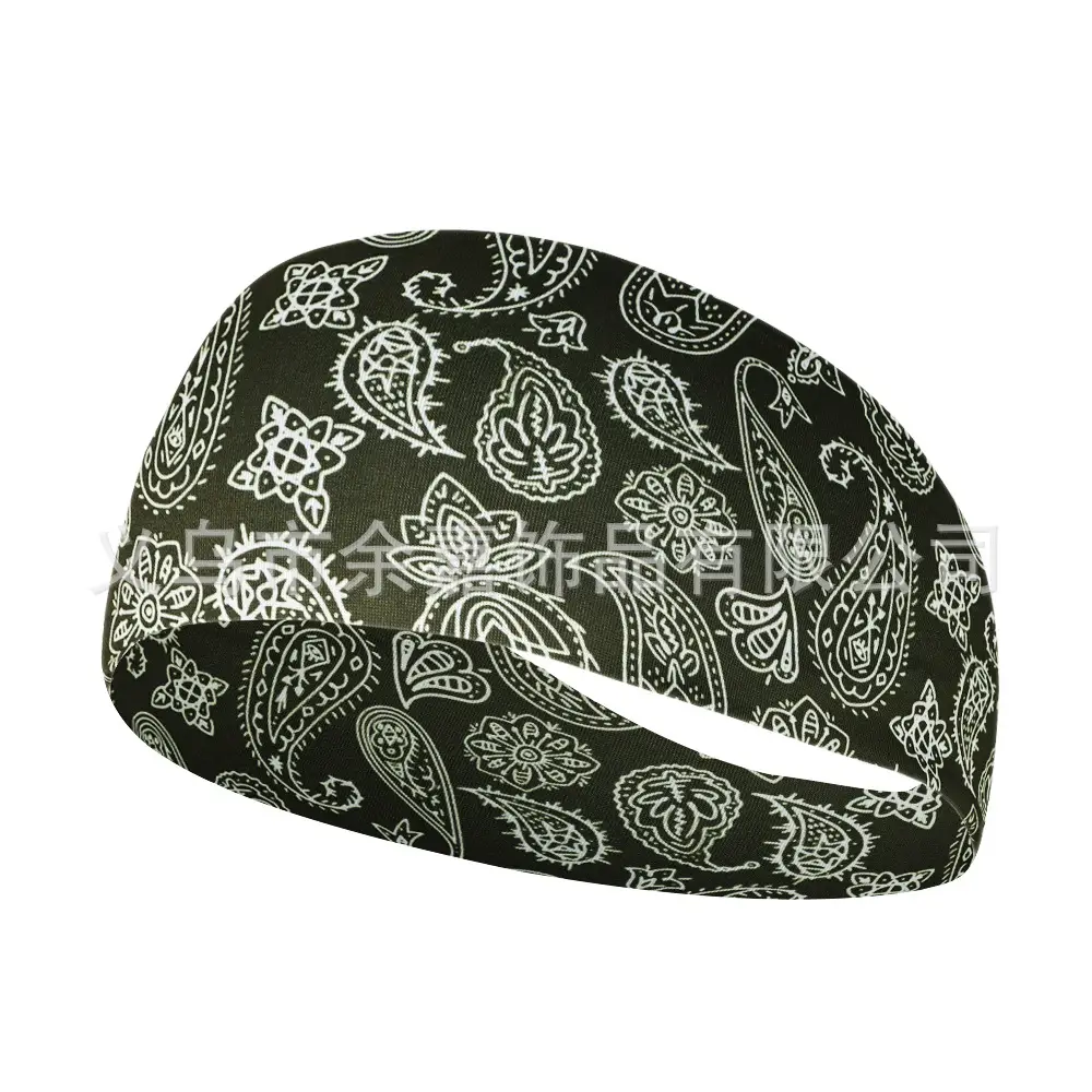 New Cashew Paisley Sweat-Proof Headband for Fitness & Running