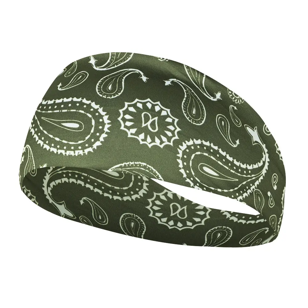 New Cashew Paisley Sweat-Proof Headband for Fitness & Running
