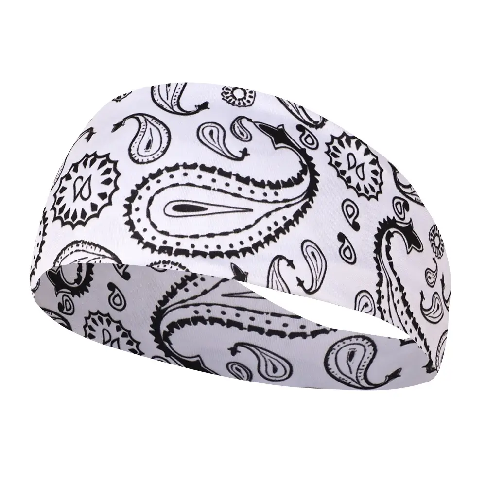 New Cashew Paisley Sweat-Proof Headband for Fitness & Running
