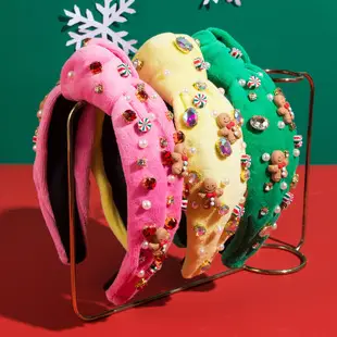 Christmas Hairband Red Green Embellished Women's — feature 11