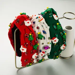 Christmas Hairband Red Green Embellished Women's — feature 17