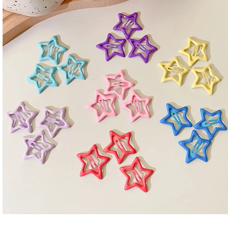 Five-Pointed Star Hair Clips for Girls Purple Lavender — feature 13