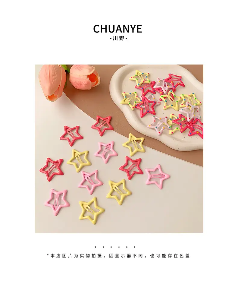 Five-Pointed Star Hair Clips for Girls Purple Lavender — feature 4
