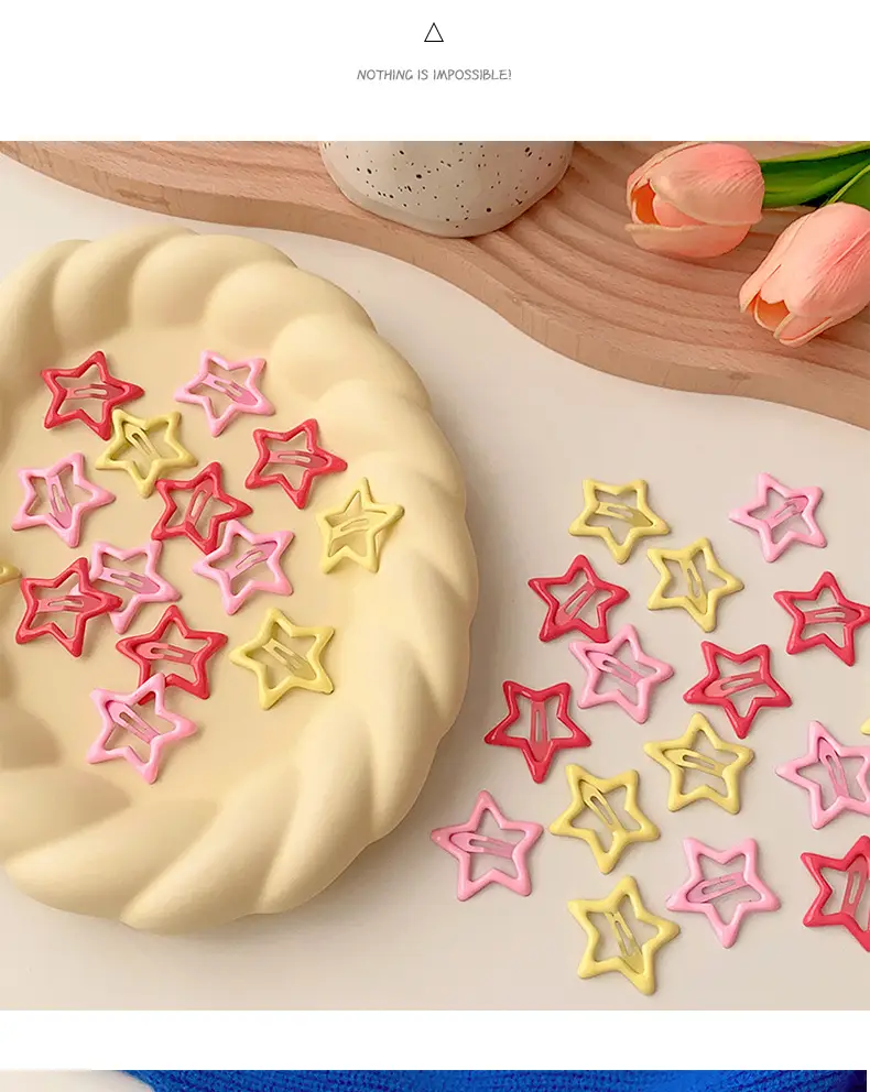 Five-Pointed Star Hair Clips for Girls Purple Lavender — feature 7