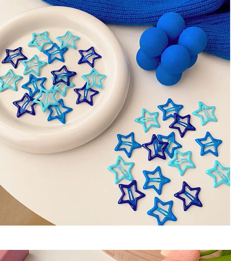Five-Pointed Star Hair Clips for Girls Purple Lavender — feature 8