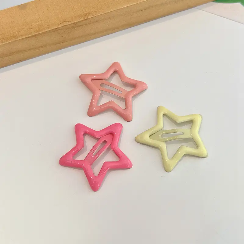 Five-Pointed Star Hair Clips for Girls Purple Lavender