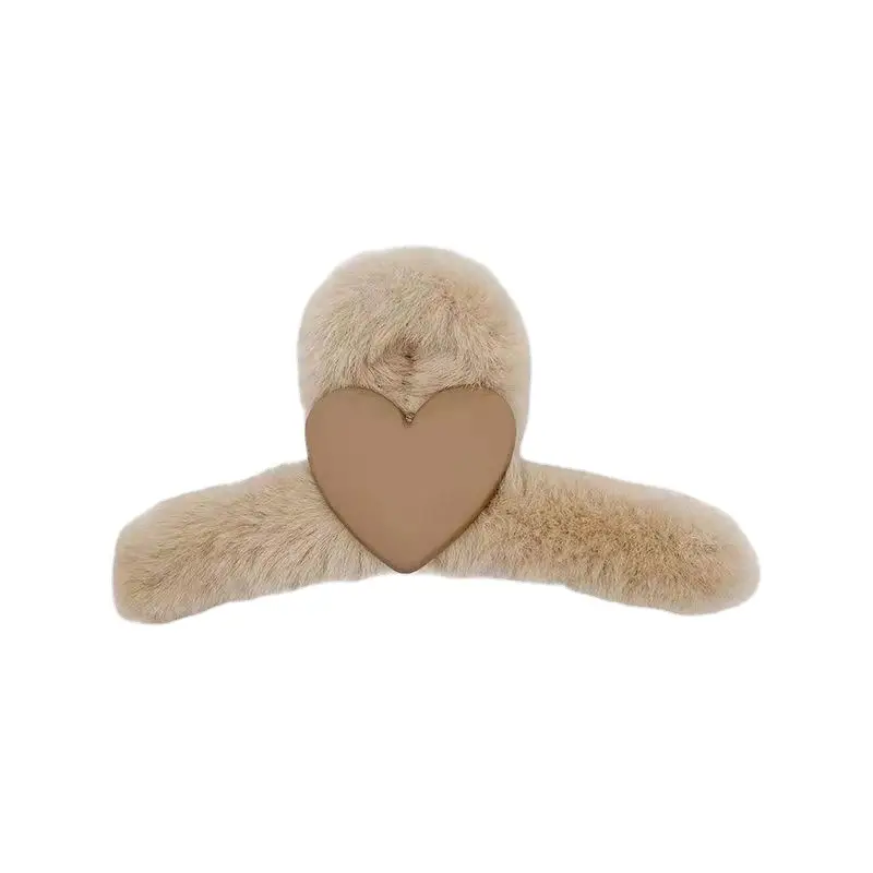 Plush Heart Hair Clips for Girls Autumn Winter - Image 11