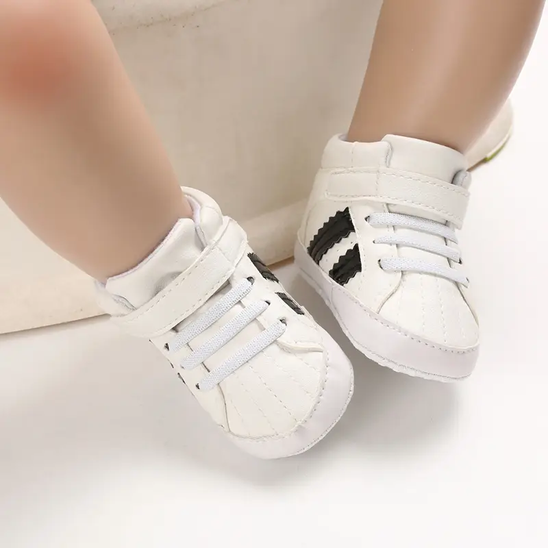 White High-Top Baby Shoes for Kids 0-1 Years