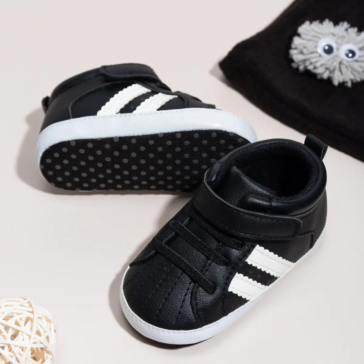 White High-Top Baby Shoes for Kids 0-1 Years