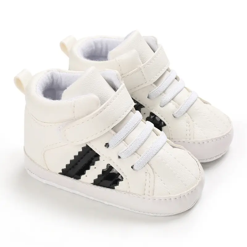 White High-Top Baby Shoes for Kids 0-1 Years