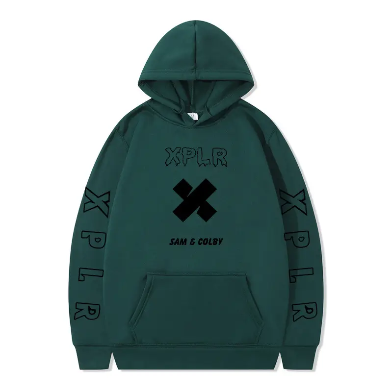Sam & Colby Green Hooded Sweatshirt XL