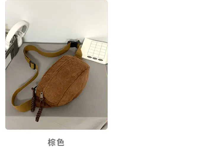 Women's White Crossbody Bag with Yellow Zipper — feature 15