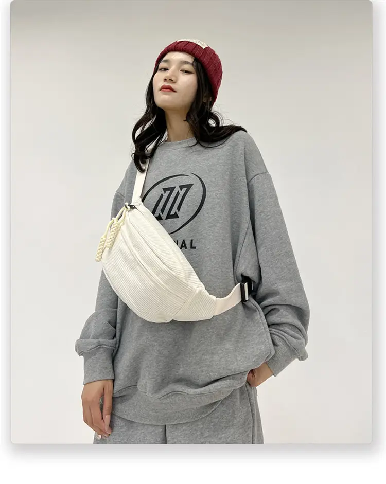 Women's White Crossbody Bag with Yellow Zipper — feature 17