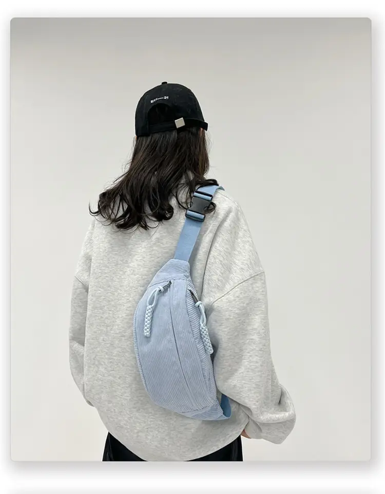 Women's White Crossbody Bag with Yellow Zipper — feature 20