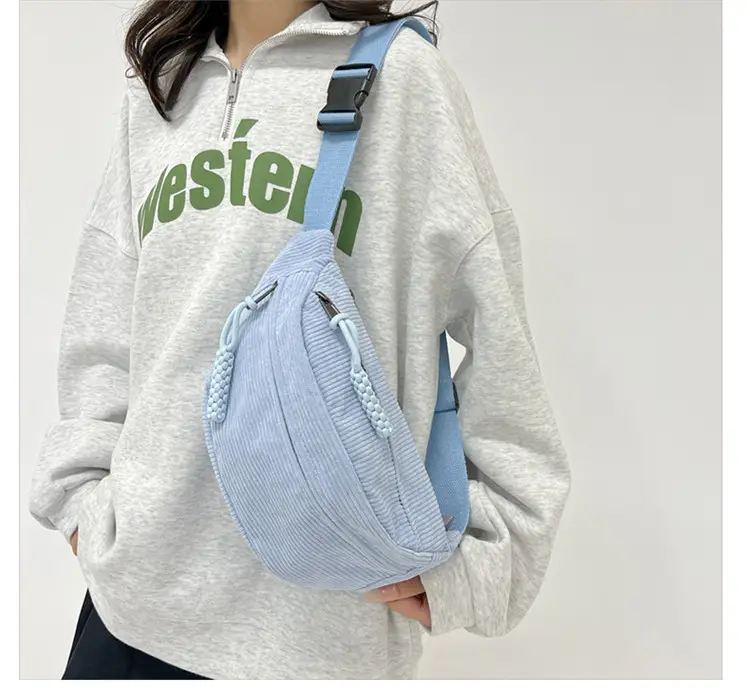 Women's White Crossbody Bag with Yellow Zipper — feature 22
