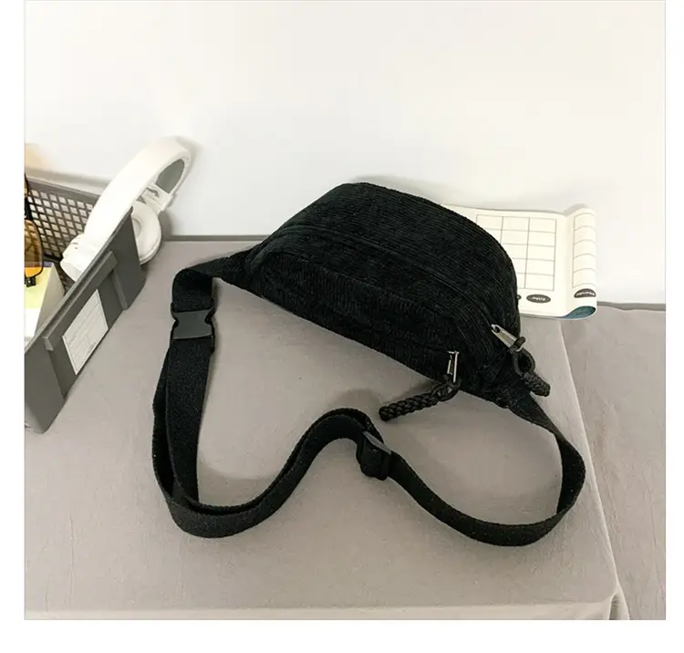 Women's White Crossbody Bag with Yellow Zipper — feature 35