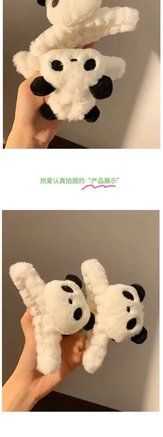 Panda Plush Hair Clip for Girls Autumn Winter — feature 6
