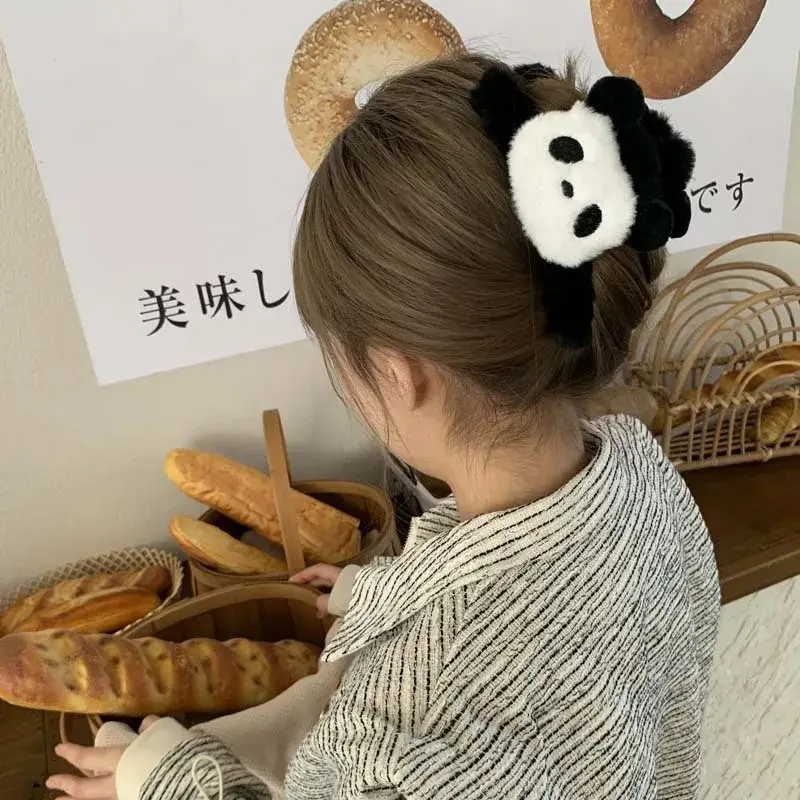 Panda Plush Hair Clip for Girls Autumn Winter - Image 2