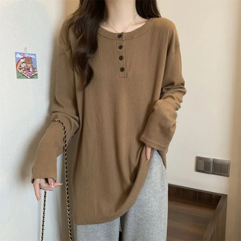 Women's Mid-Length Warm T-Shirt White Long Sleeve — feature 12