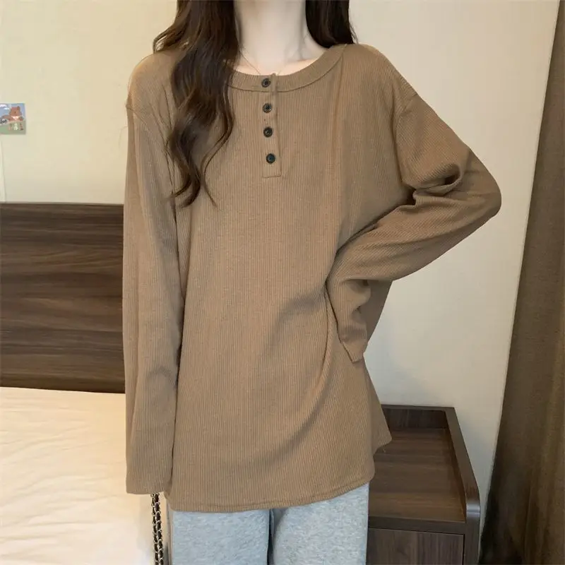 Women's Mid-Length Warm T-Shirt White Long Sleeve — feature 18
