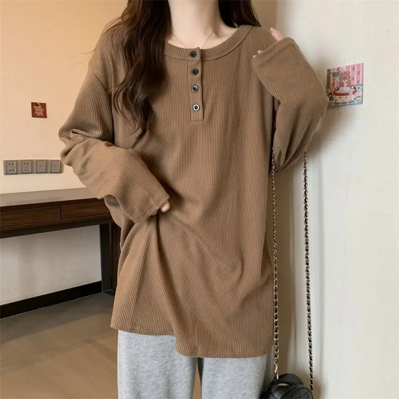 Women's Mid-Length Warm T-Shirt White Long Sleeve — feature 2