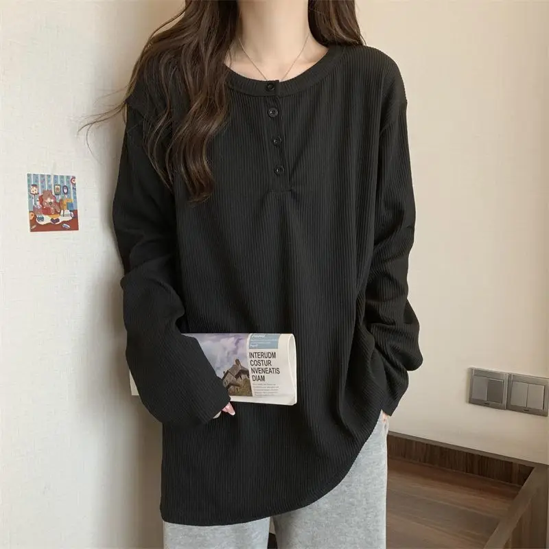 Women's Mid-Length Warm T-Shirt White Long Sleeve — feature 6
