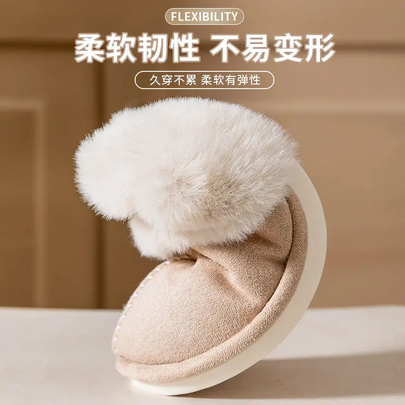 Cotton slippers foreign trade autumn and winter non-slip cotton slippers plush home thick bottom home slippers women couple simple shoes men - Image 7