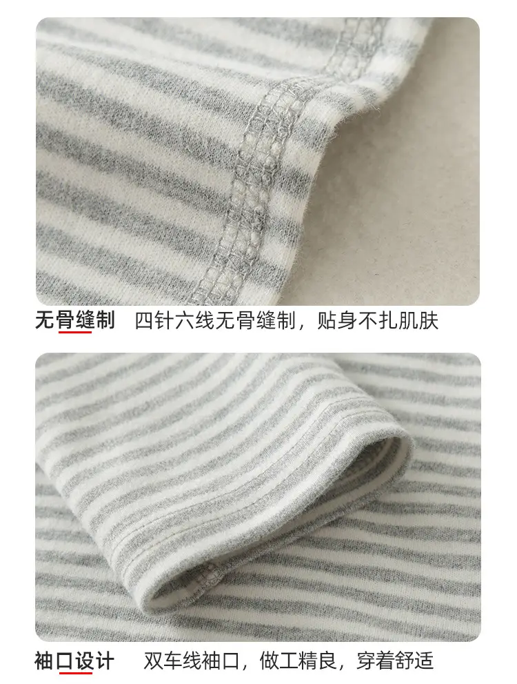Children Cotton Striped Turtleneck Shirt Mid Collar Autumn Winter Warm — feature 10