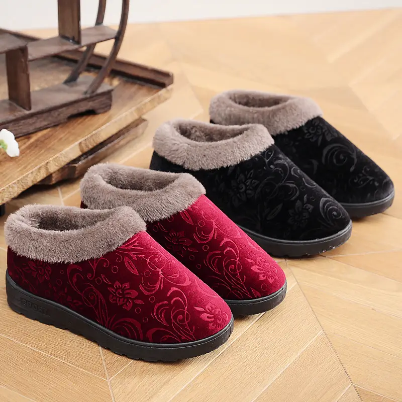 26 Types of Winter Beijing Old-Style Cloth Shoes for Women, Thick Cotton Slippers, Thick-Soled Slippers, Home Shoes - Image 5