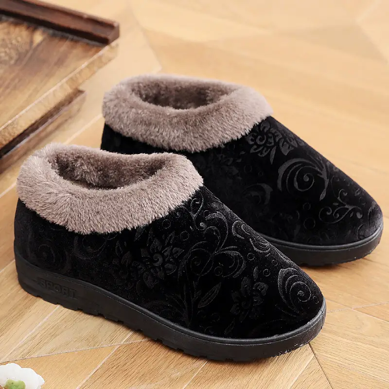 26 Types of Winter Beijing Old-Style Cloth Shoes for Women, Thick Cotton Slippers, Thick-Soled Slippers, Home Shoes - Image 6