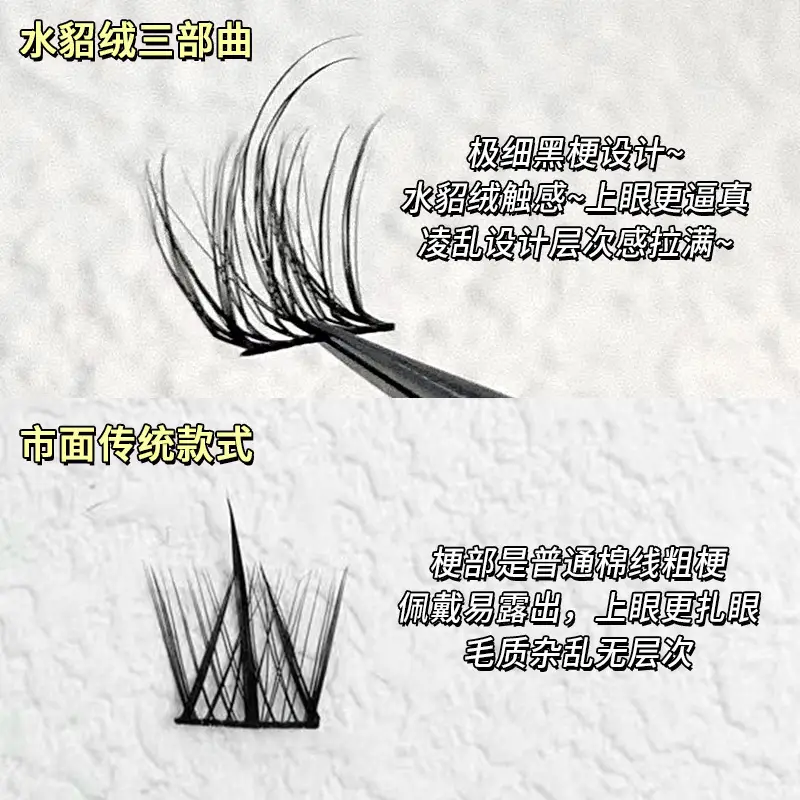 Cute 5D Mink Velvet Eyelashes Baby Curved Lazy Trilogy - Image 14