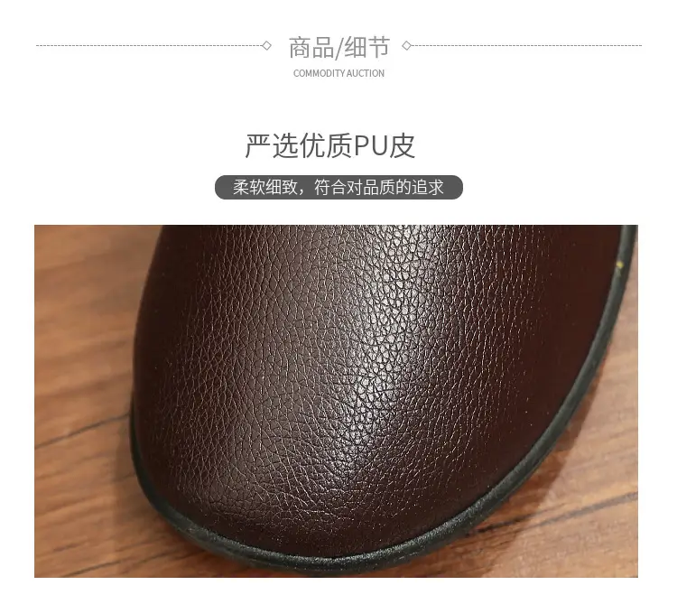Winter New Home Men's Cotton Shoes Non-slip Soft Sole Leather Waterproof Men's Shoes Indoor Warm fleece-lined Cotton Slippers — feature 12