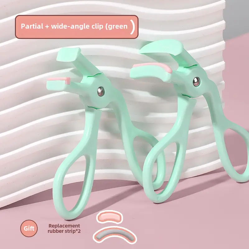 Wide Angle Eyelash Curler Green Portable Styling Tool - Image 9
