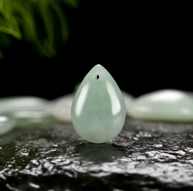 Jade Water Drop Pendant Necklace Bracelet Anklet Set — feature 5