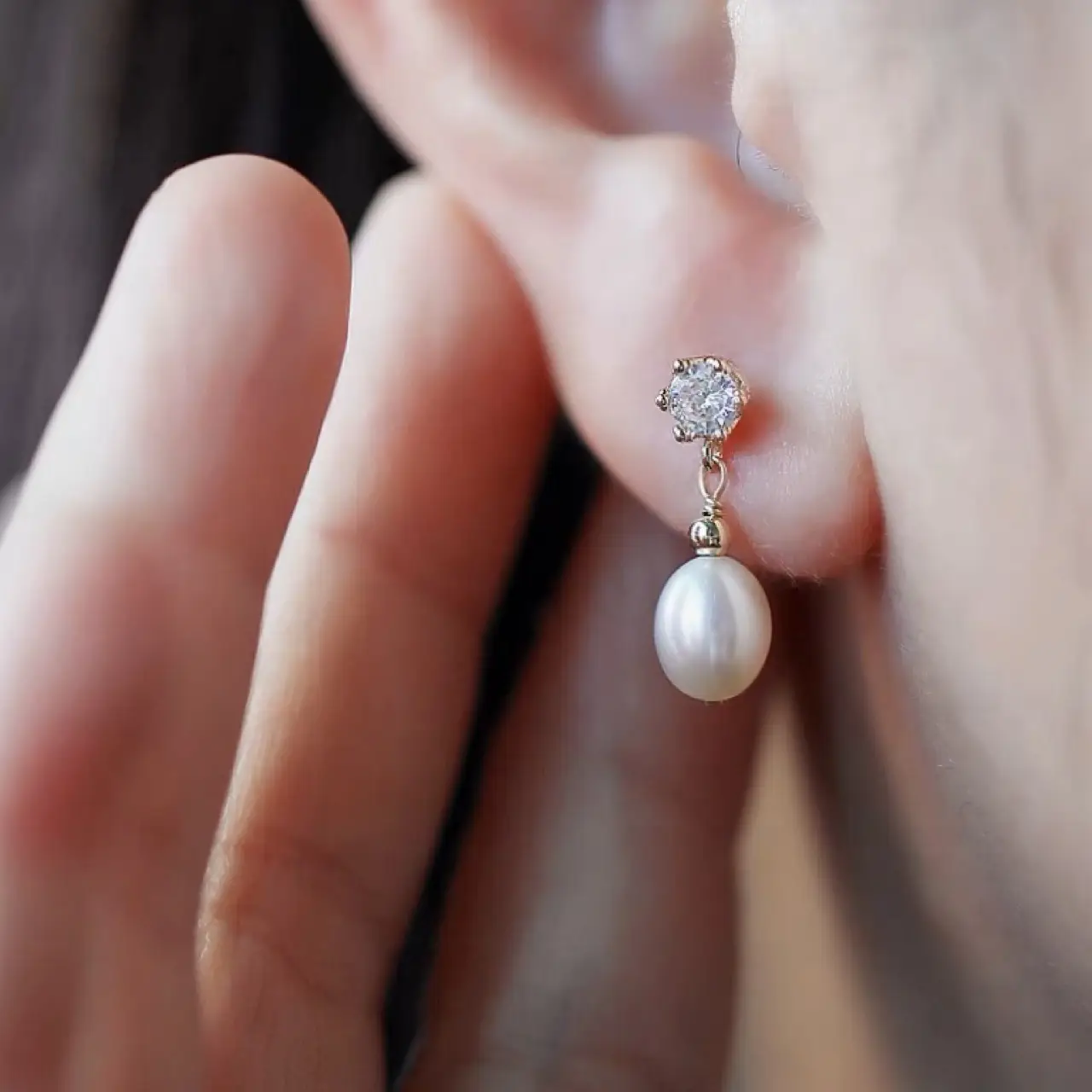 Elegant Pearl Earrings for Women Gold Plated - Image 2