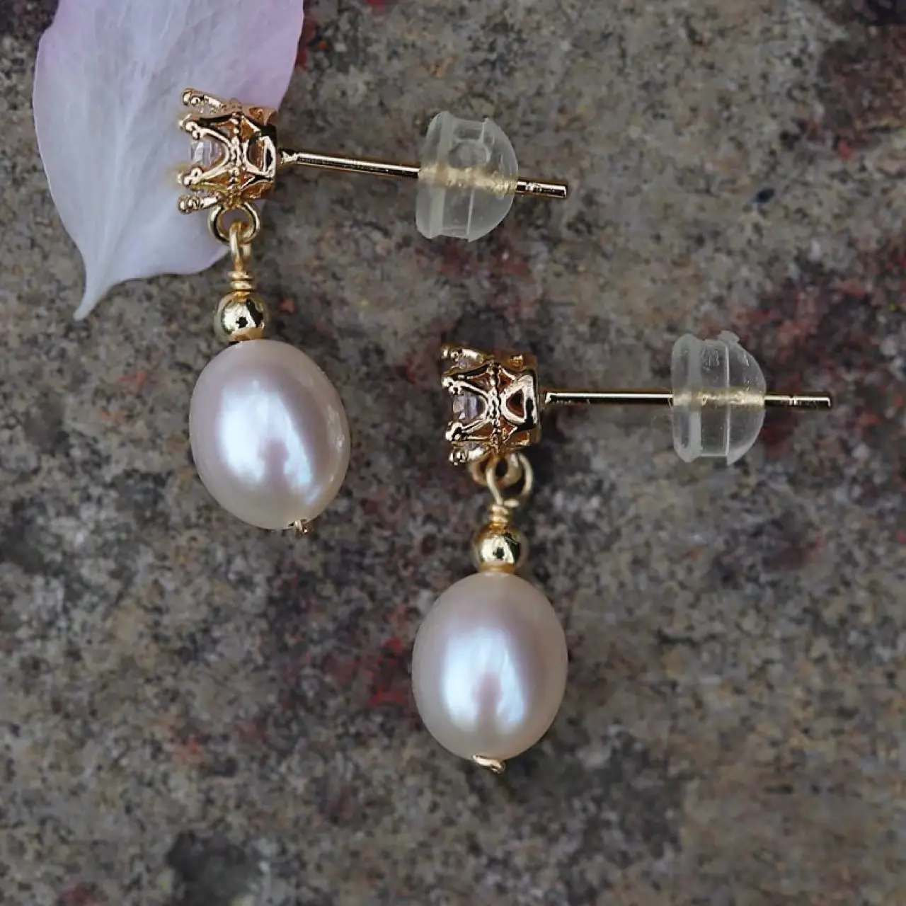 Elegant Pearl Earrings for Women Gold Plated - Image 4