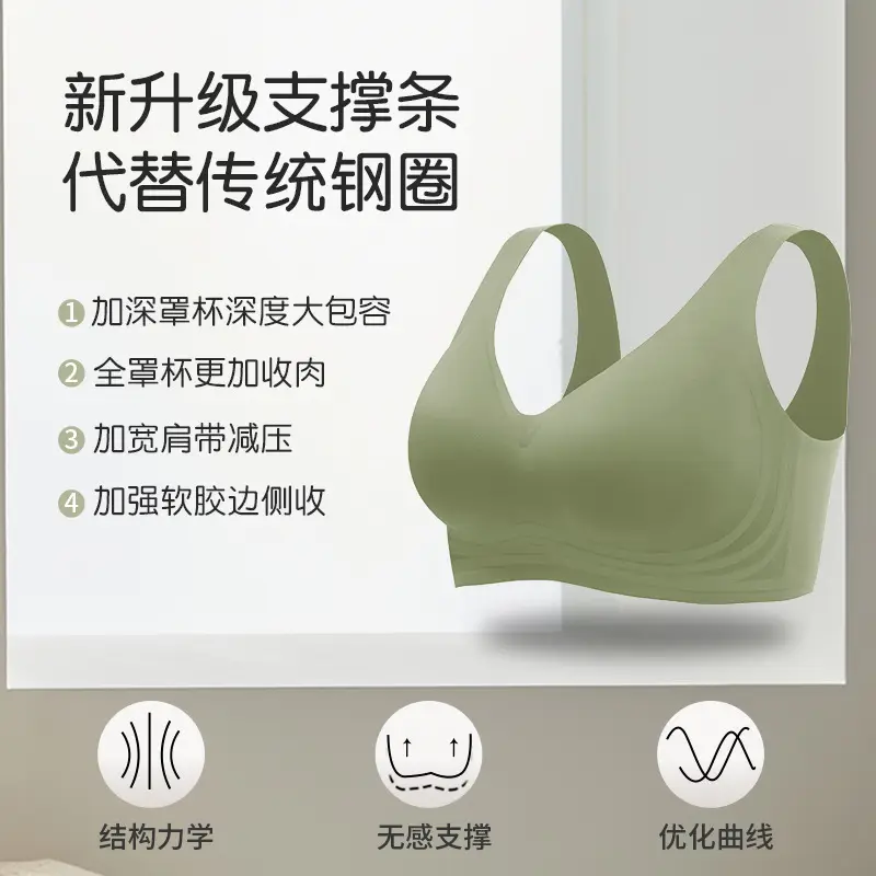 Fattening and Fat mm 100kg Seamless Comfortable Large Size Intimates Thin Large Breasts Show Small Push-Up Large Size Bra