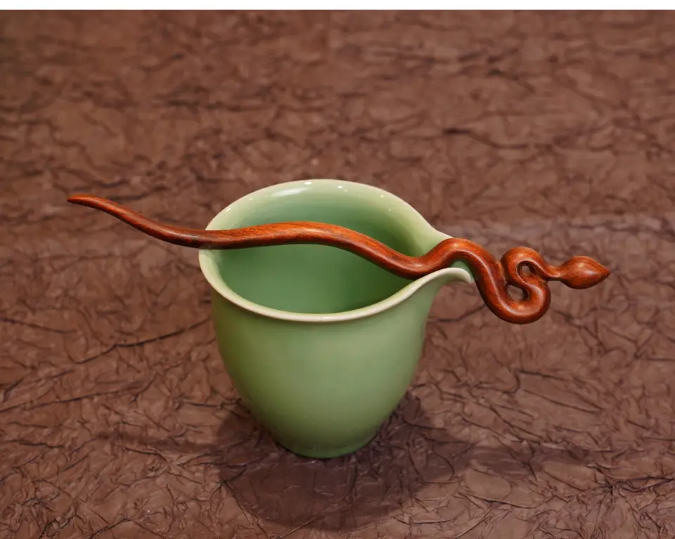 Vintage Ebony Hairpin with Snake Handle — feature 7