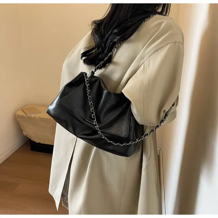 Women Brown Leather Chain Shoulder Bag 2026 — feature 18
