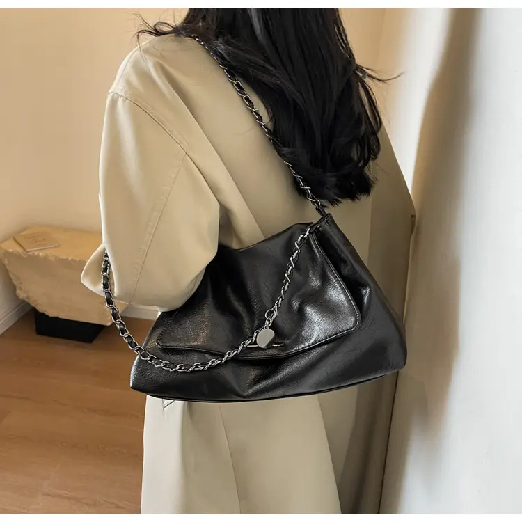 Women Brown Leather Chain Shoulder Bag 2026 — feature 20