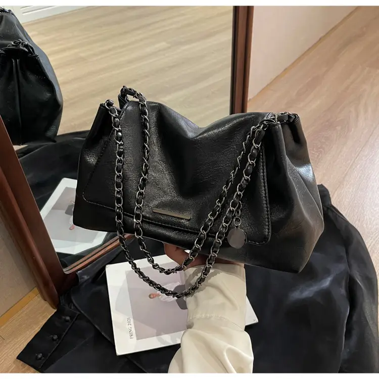 Women Brown Leather Chain Shoulder Bag 2026 — feature 31