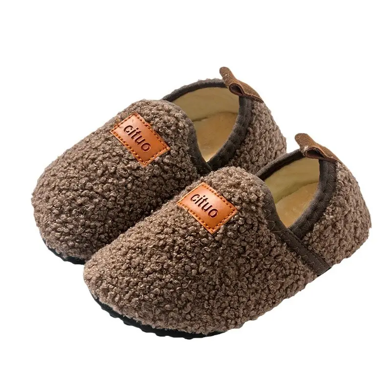 Floor cotton shoes socks soft bottom home warm thick bottom fleece-lined thick heel plush shoes non-slip indoor autumn and winter - Image 9
