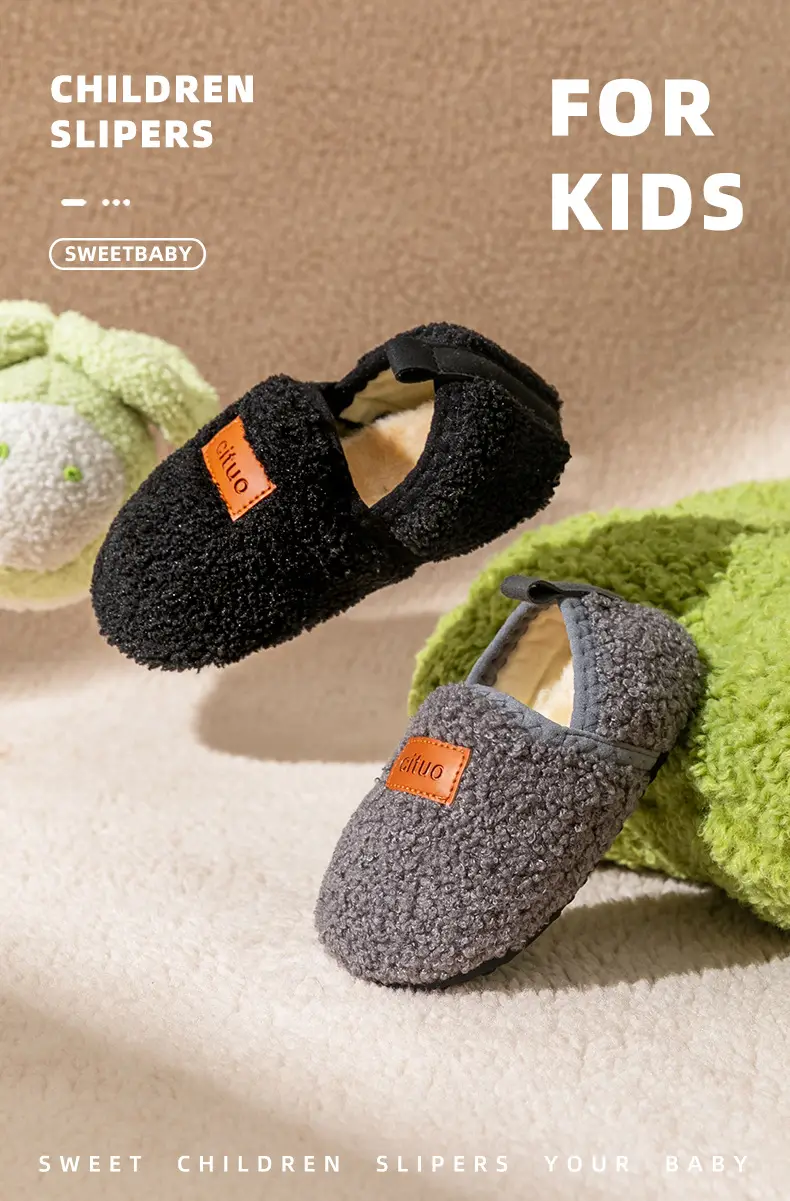 Floor cotton shoes socks soft bottom home warm thick bottom fleece-lined thick heel plush shoes non-slip indoor autumn and winter — feature 1