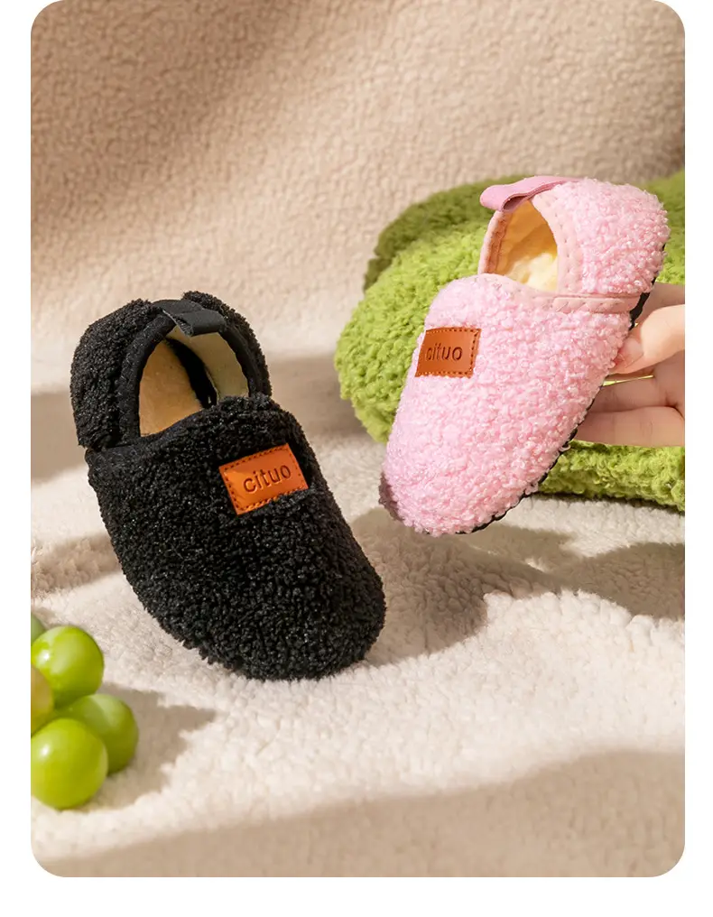 Floor cotton shoes socks soft bottom home warm thick bottom fleece-lined thick heel plush shoes non-slip indoor autumn and winter — feature 9