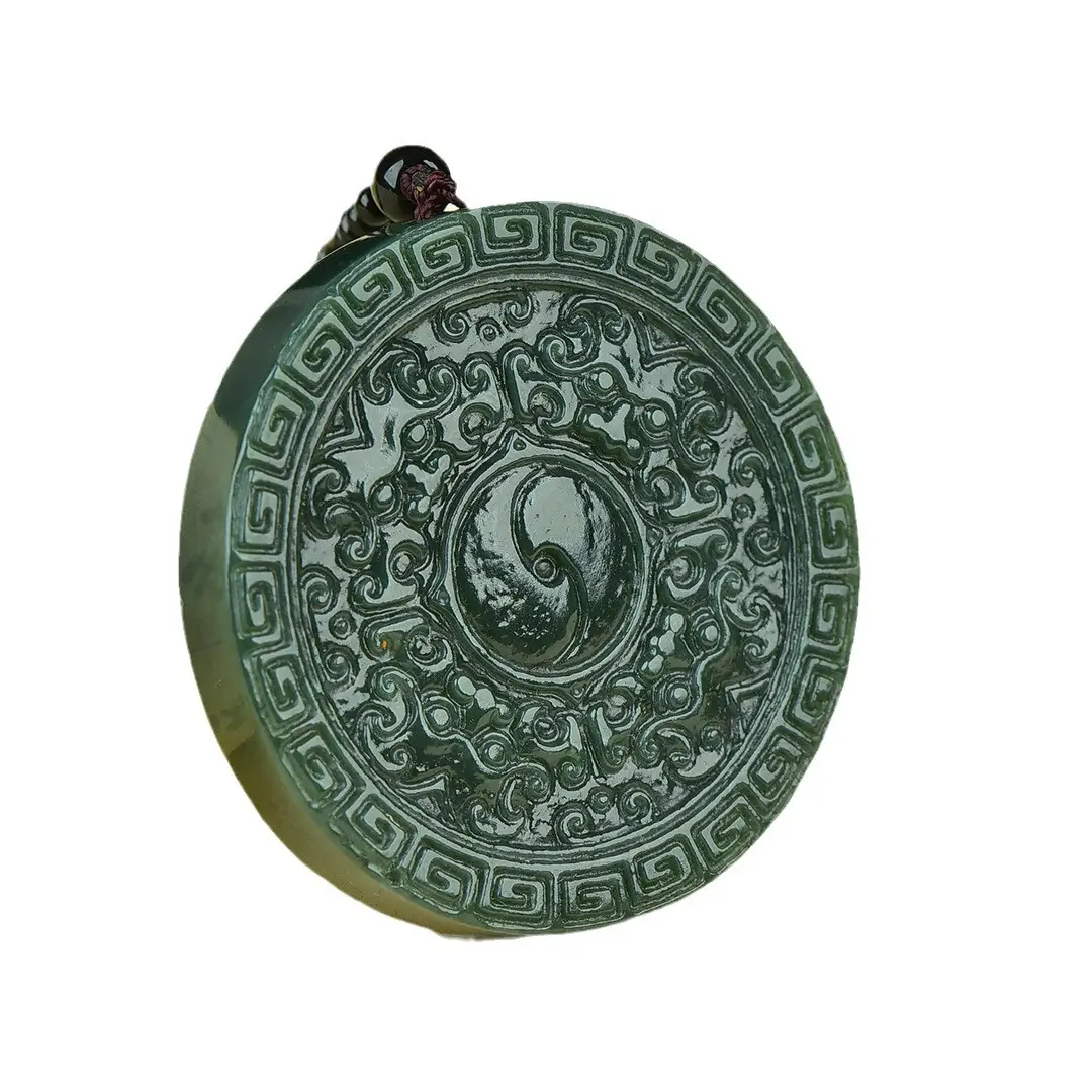 Hetian Jade Gossip Necklace with Geometric Design - Image 5