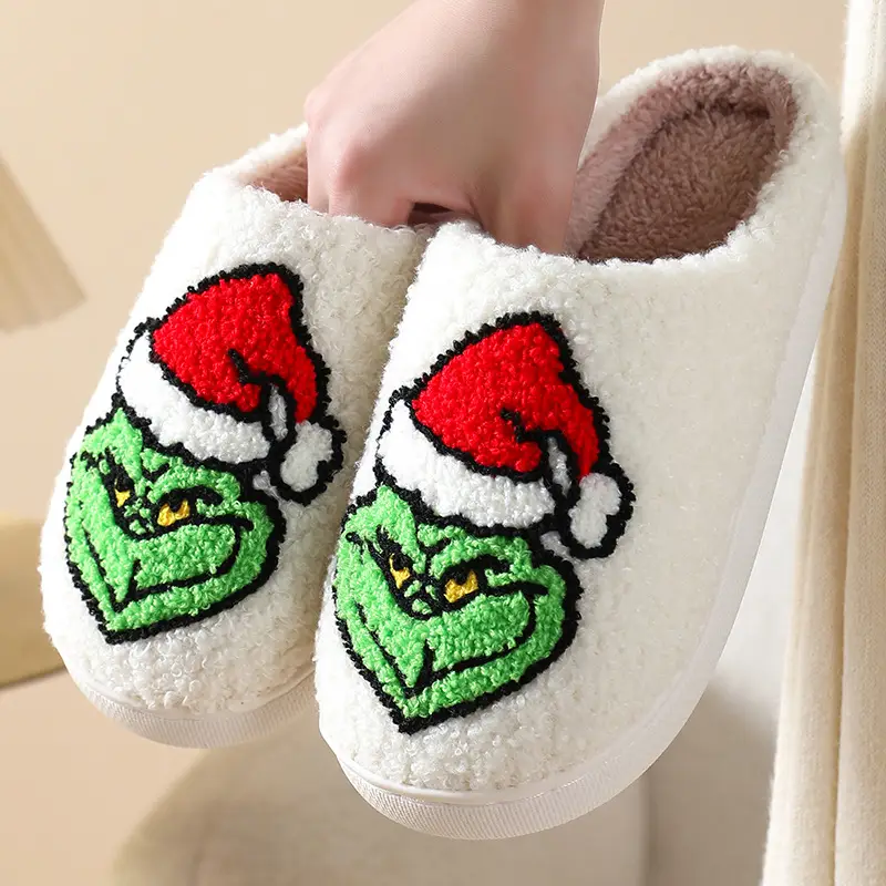 New comfortable home cute cartoon Greenwich Winter cotton slippers men and women couple warm cotton slippers