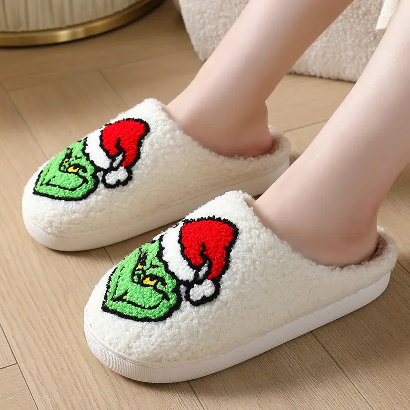 New comfortable home cute cartoon Greenwich Winter cotton slippers men and women couple warm cotton slippers